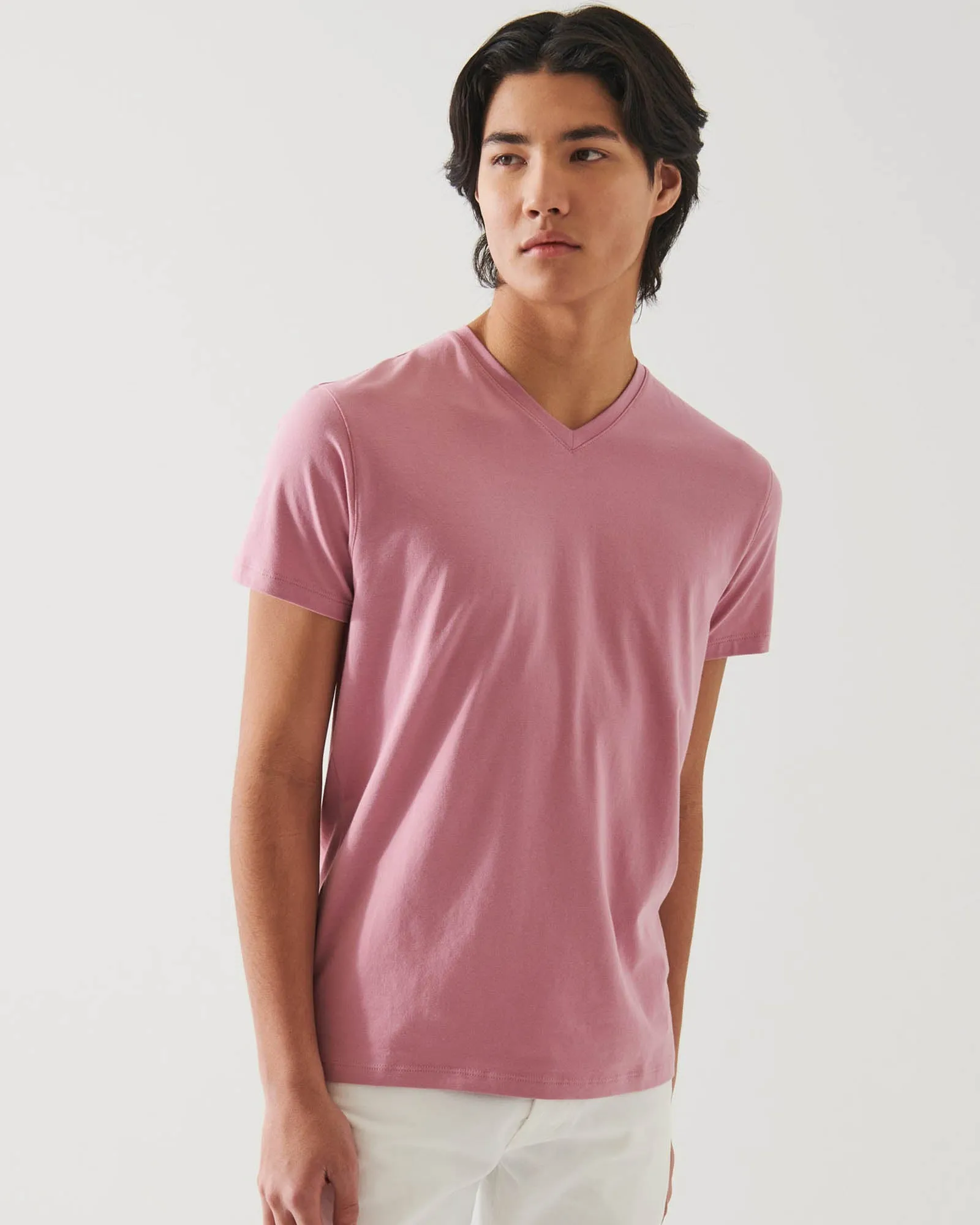 Short Sleeve V-Neck Stretch Tee sold by TNT Fashion product image thumbnail 3