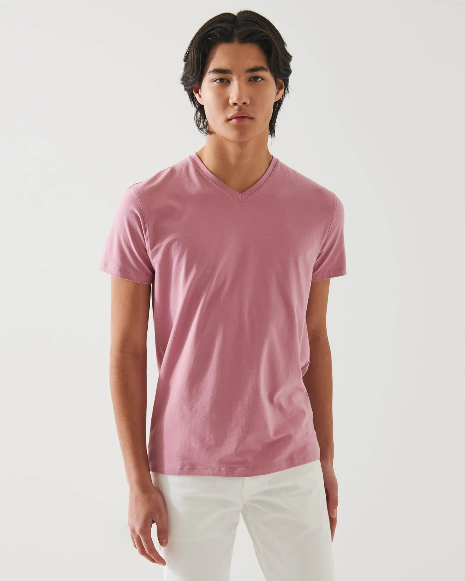 Short Sleeve V-Neck Stretch Tee sold by TNT Fashion