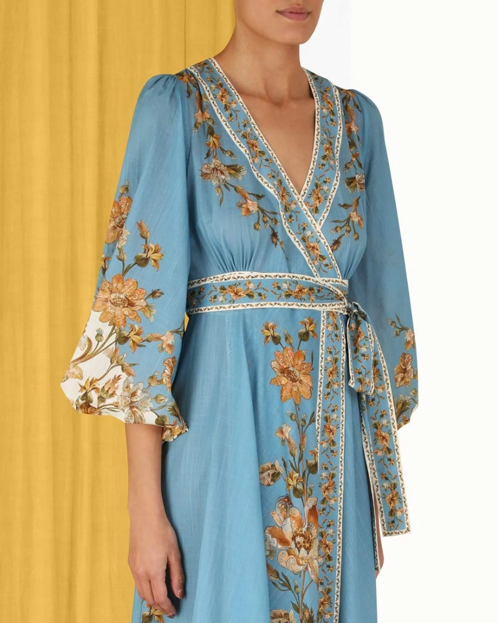 Chintz Wrap Midi Dress sold by TNT Fashion product image thumbnail 4