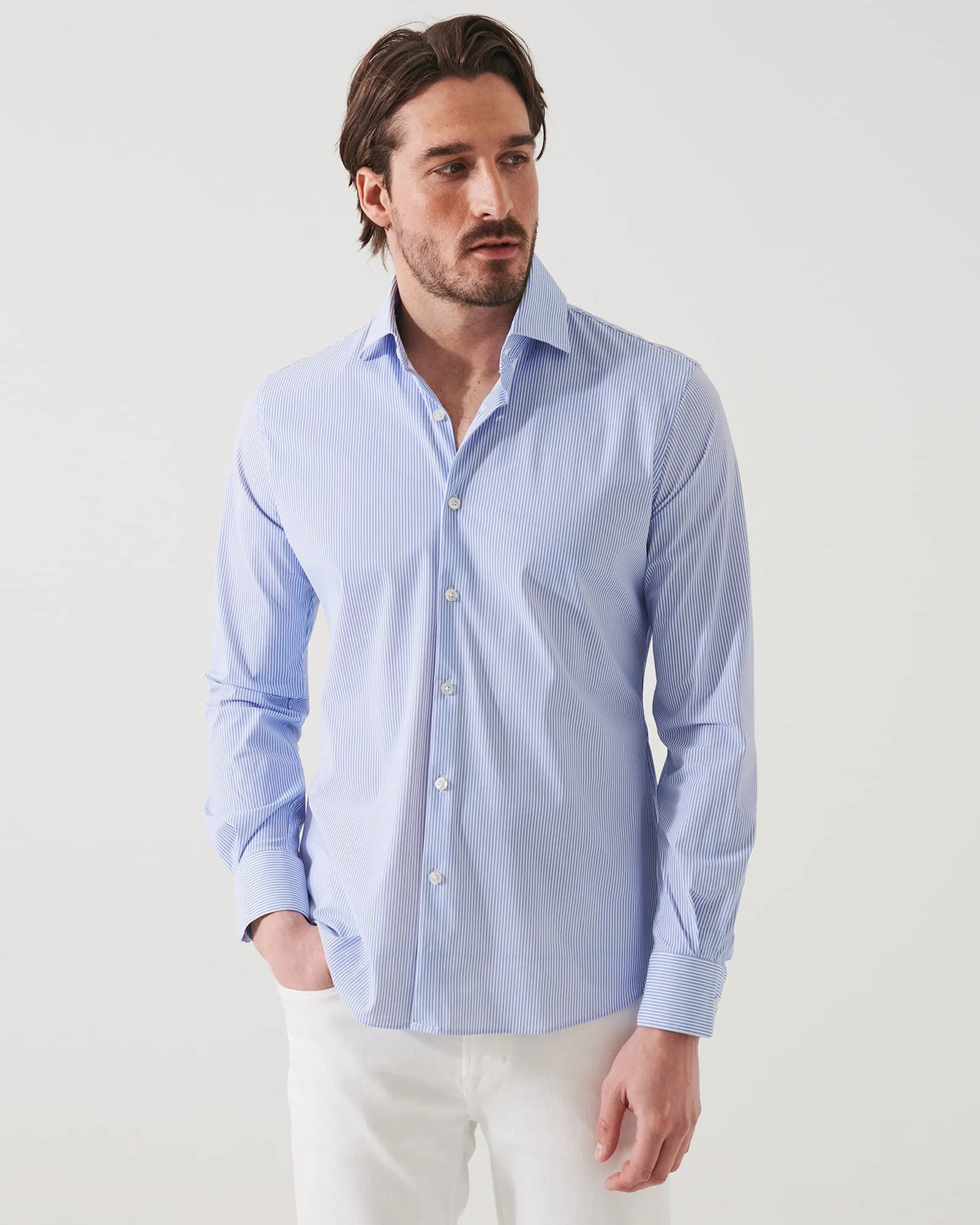 Nylon Stripe Shirt sold by TNT Fashion product image thumbnail 2