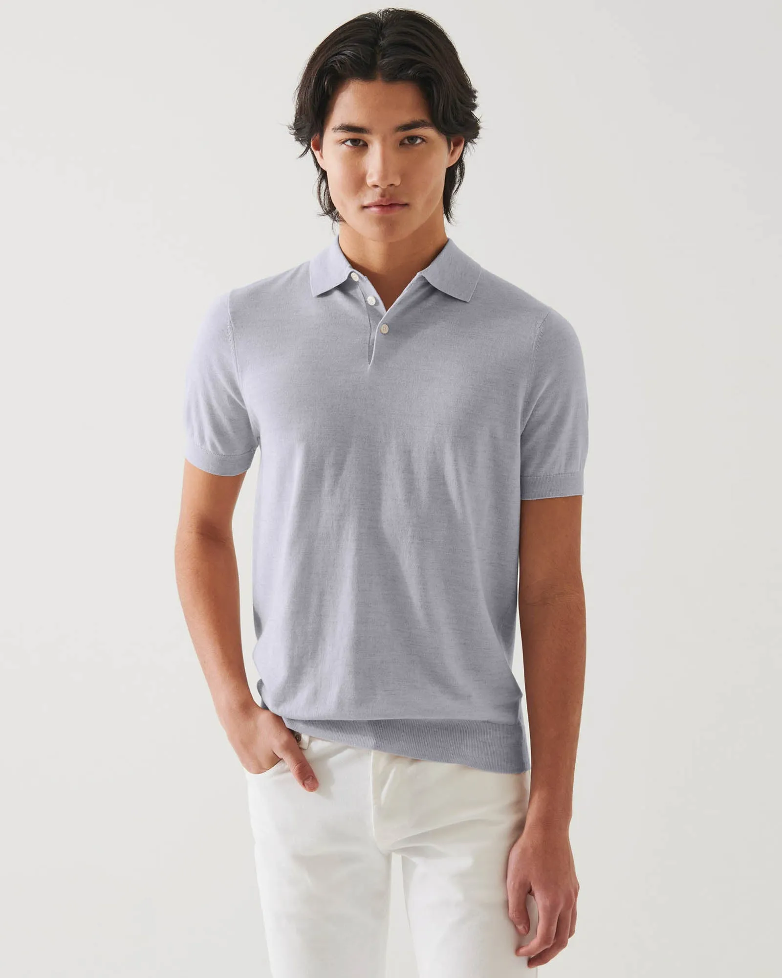 Cupro Button Polo sold by TNT Fashion