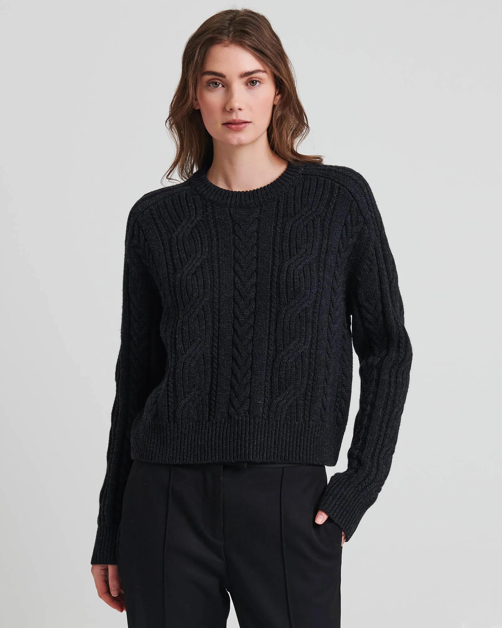 Cable Crewneck Sweater sold by TNT Fashion product image thumbnail 2