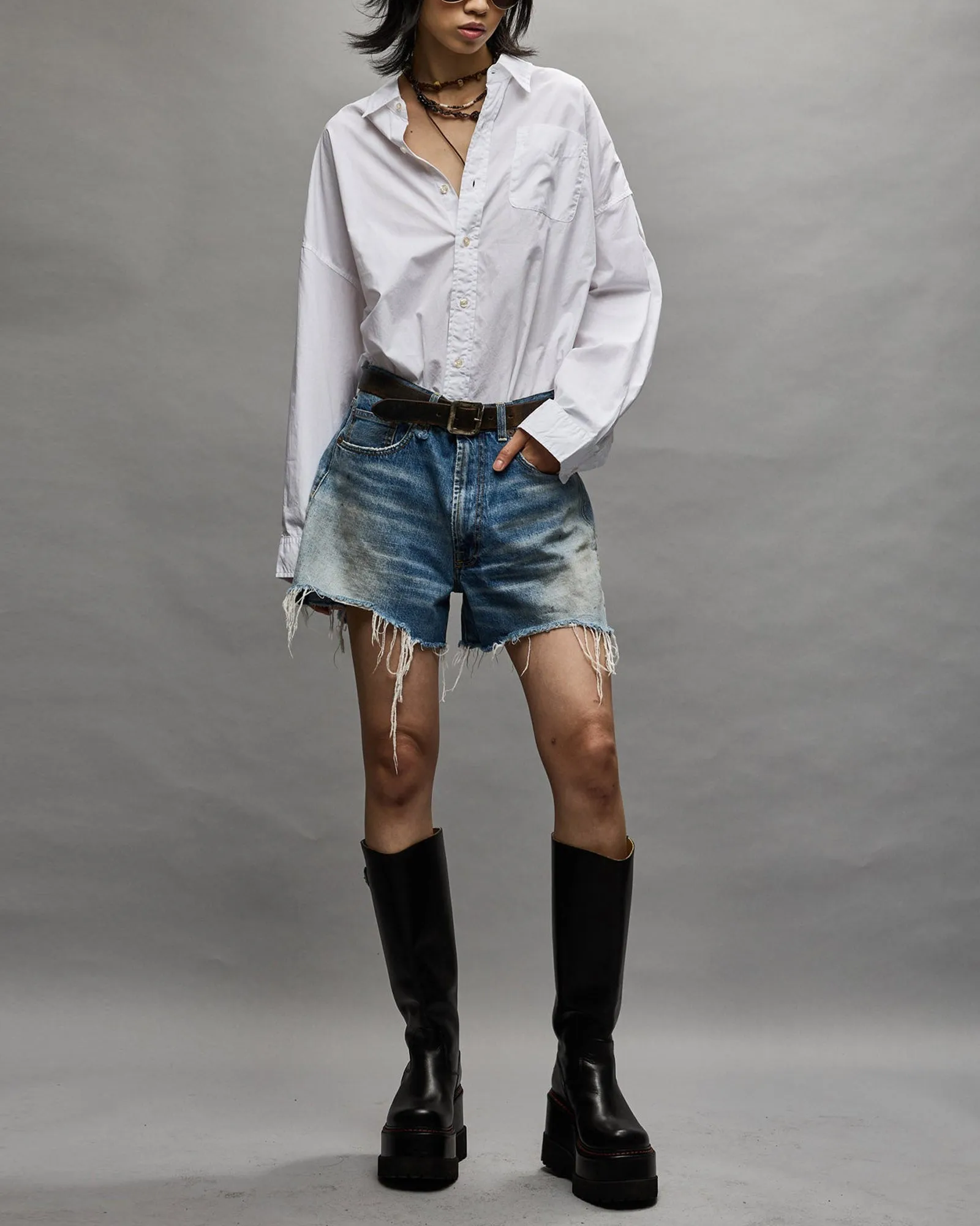 Drop Neck Oxford Shirt sold by TNT Fashion product image thumbnail 2