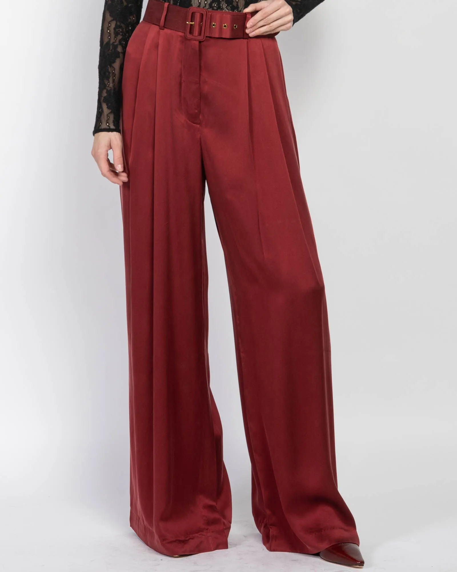 Silk Tuck Trousers sold by TNT Fashion