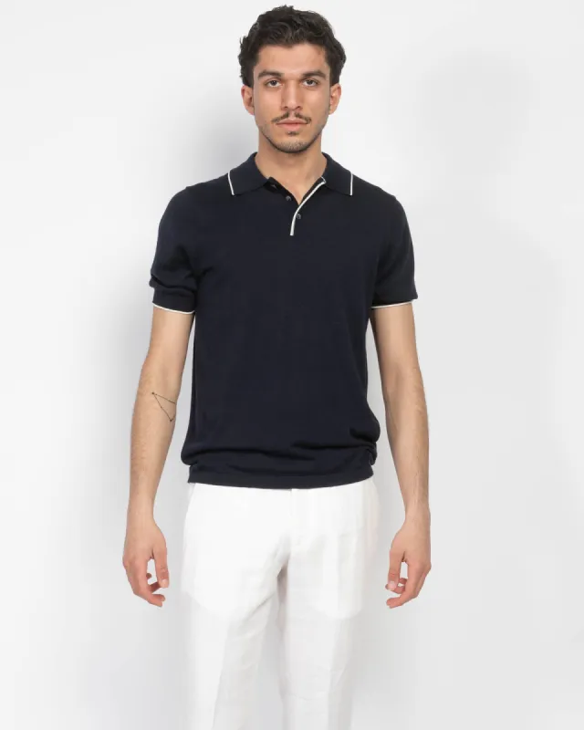 Cupro Tipped Polo sold by TNT Fashion