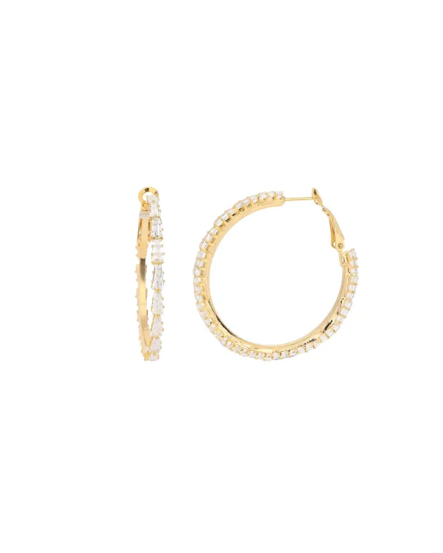 Baguette Crystal Hoop | 44mm sold by Blue Ruby