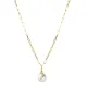Diamond + Pearl Paperclip Necklace sold by Blue Ruby