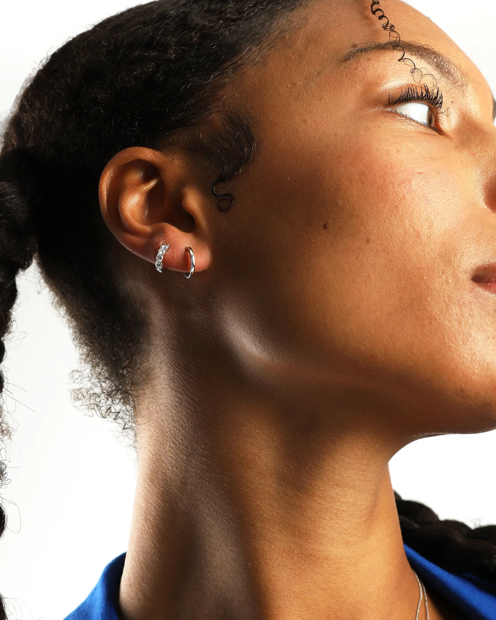 4 Prong Diamond Huggies sold by Blue Ruby product image thumbnail 2