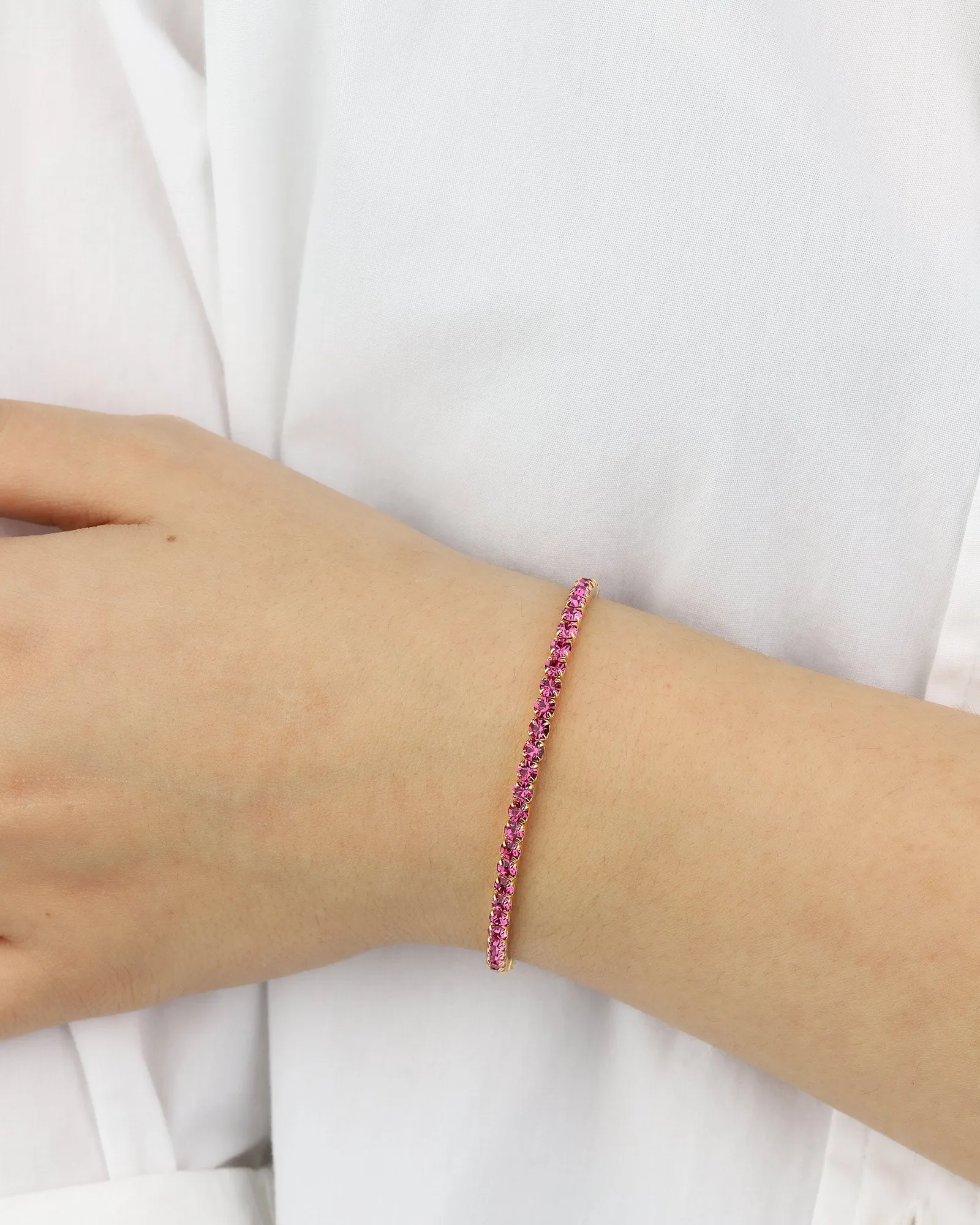 1 Row 3mm Crystal Stretch Bracelet sold by Blue Ruby product image thumbnail 2