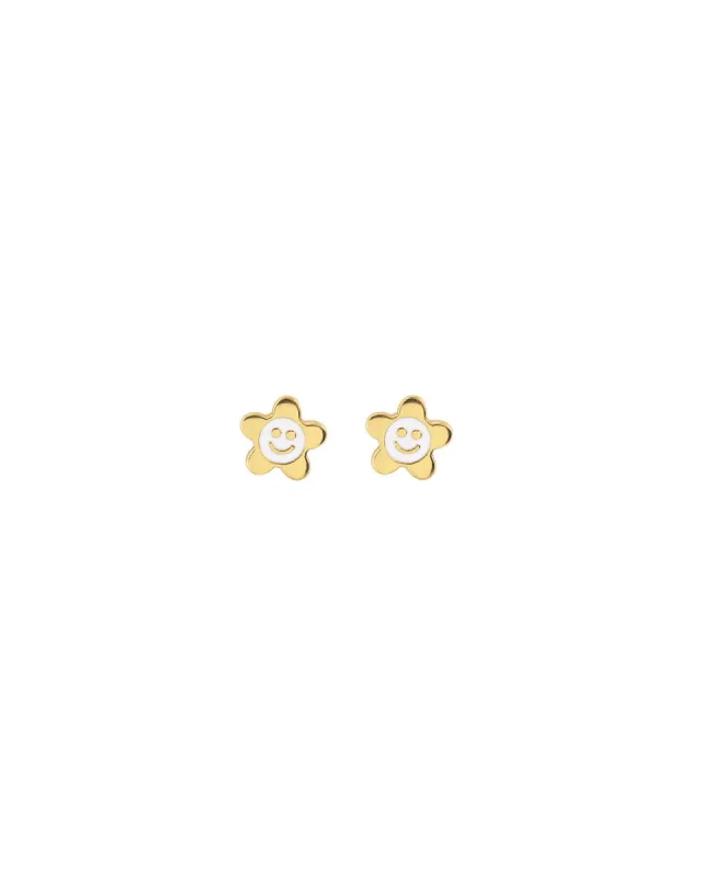 Smiley Daisy Enamel Studs sold by Blue Ruby