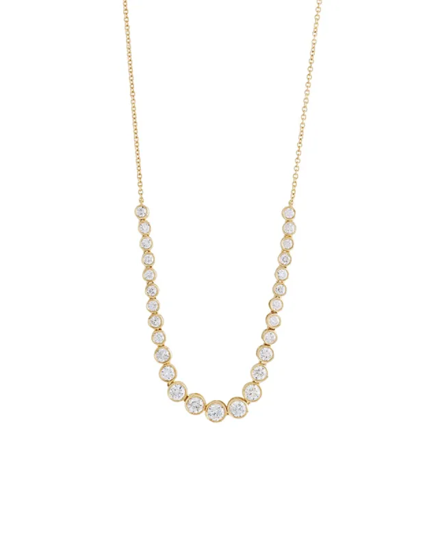 Gradual Bezeled CZ Necklace sold by Blue Ruby