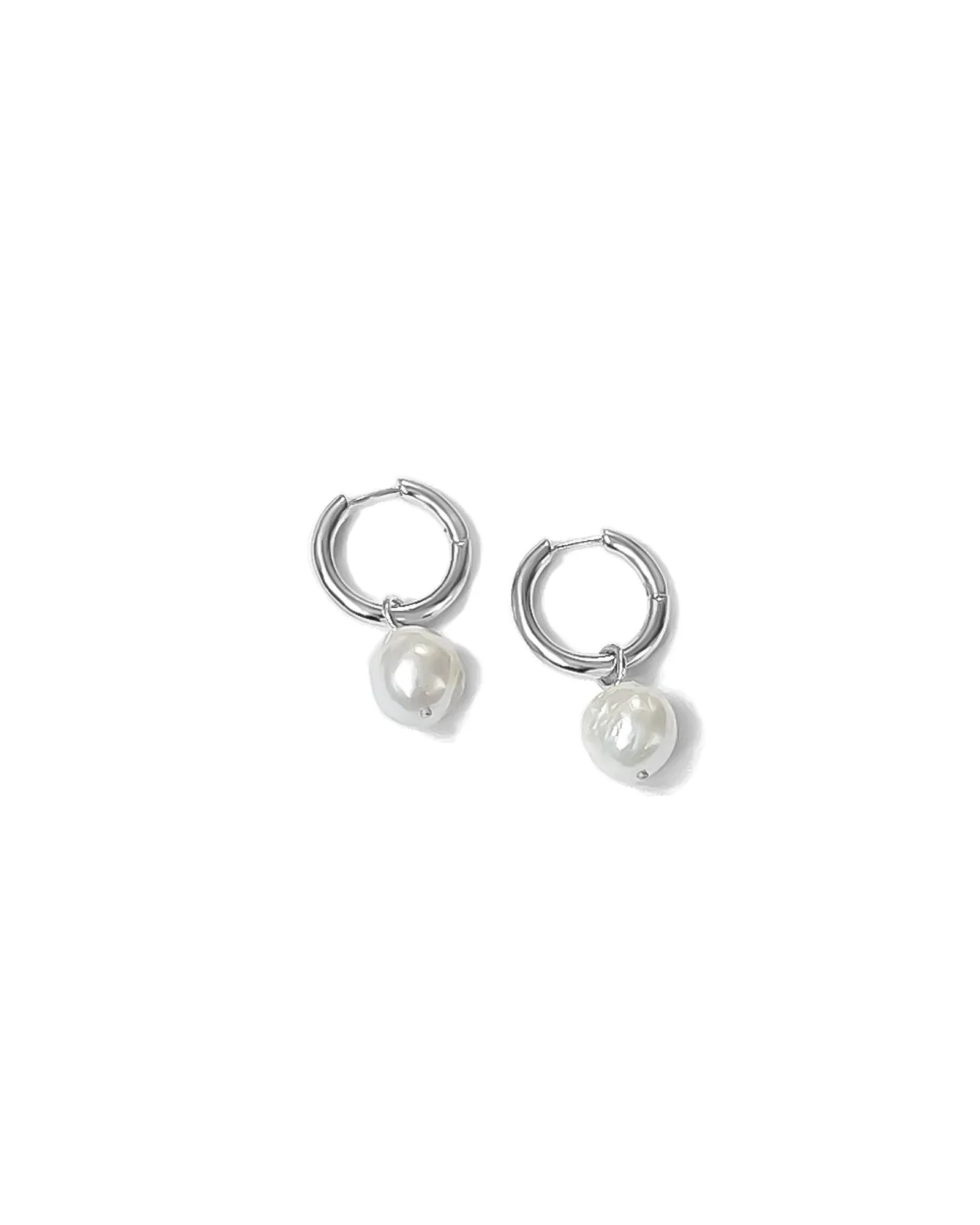Uma Wrinkle Pearl Hoops sold by Blue Ruby