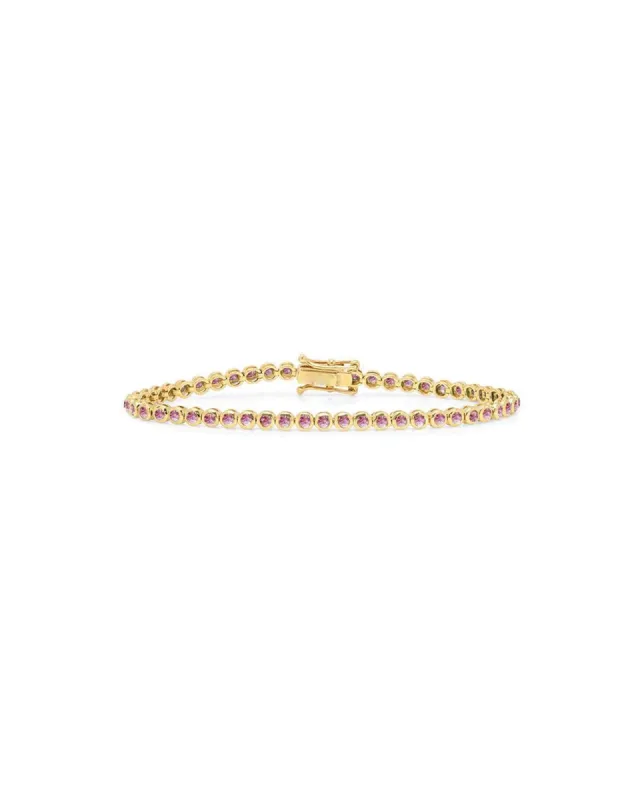Round Bezel CZ Bracelet sold by Blue Ruby