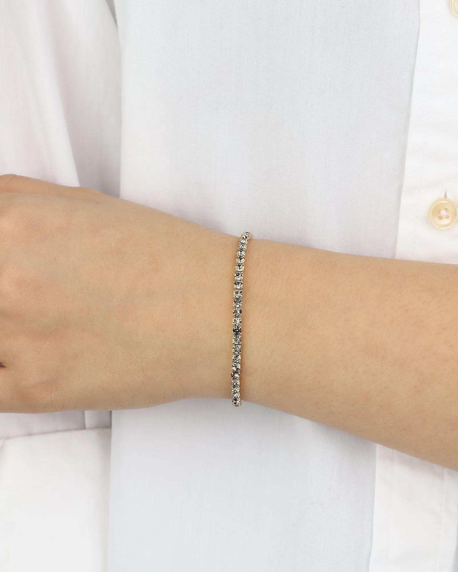 1 Row 3mm Crystal Stretch Bracelet sold by Blue Ruby product image thumbnail 2