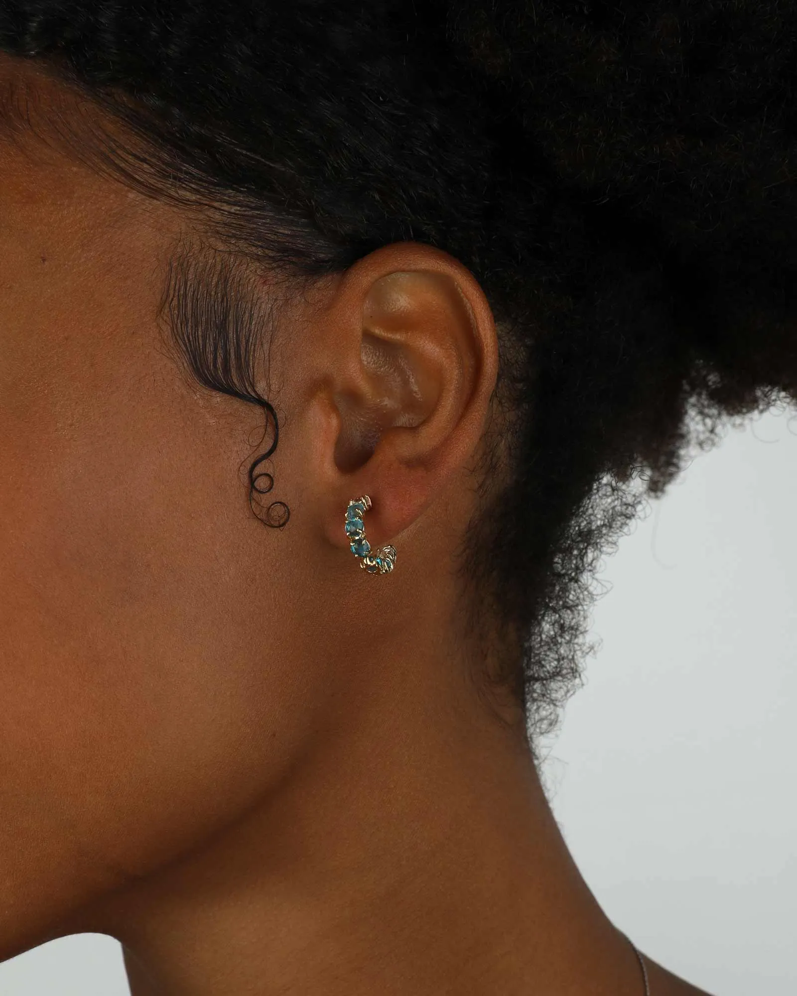 Ombre Birthstone Hoops | December sold by Blue Ruby product image thumbnail 2