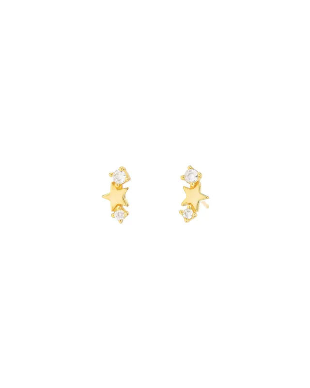 Star Double CZ Studs sold by Blue Ruby