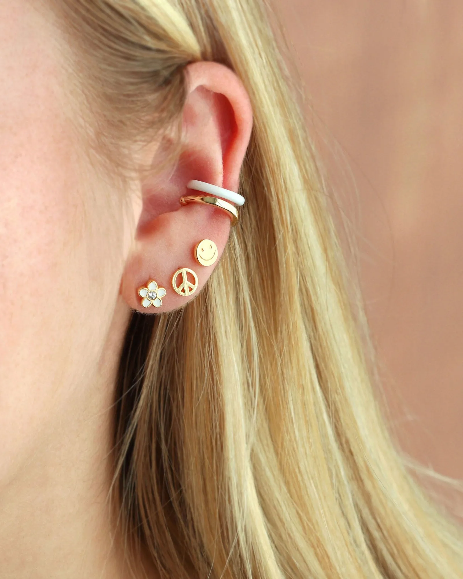 Flower Enamel CZ Studs sold by Blue Ruby product image thumbnail 2