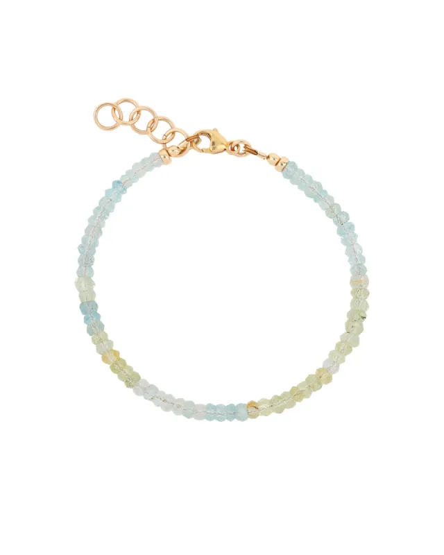 Aquamarine Stone Bracelet | 3mm sold by Blue Ruby