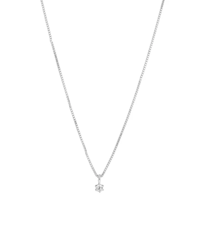 CZ 6 Prong Necklace sold by Blue Ruby