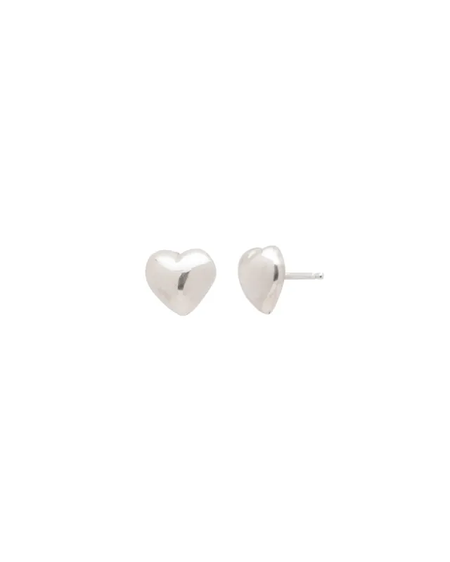 Puffy Heart Studs sold by Blue Ruby