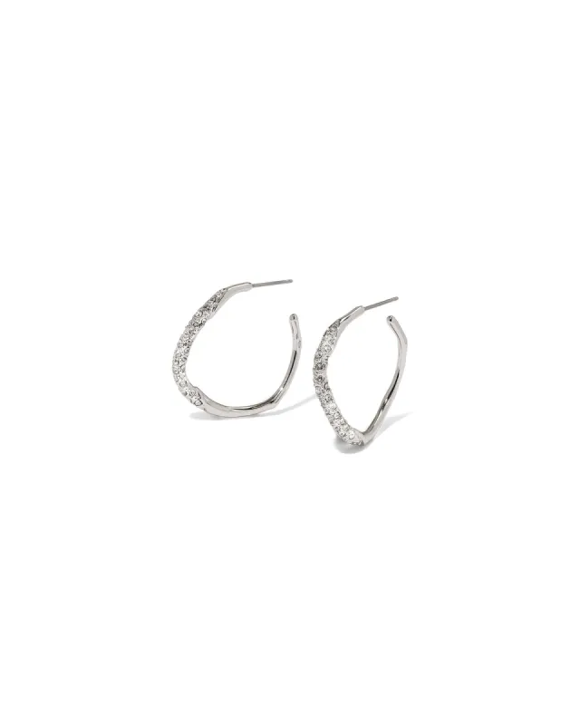 Crystal Pavé Hoops sold by Blue Ruby