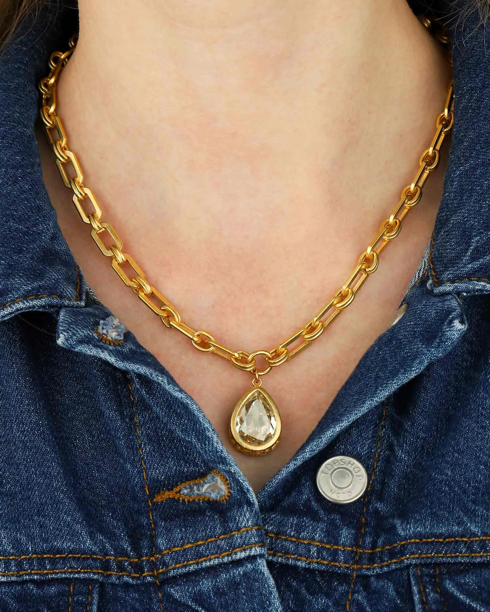 Large Teardrop Link Necklace sold by Blue Ruby product image thumbnail 2