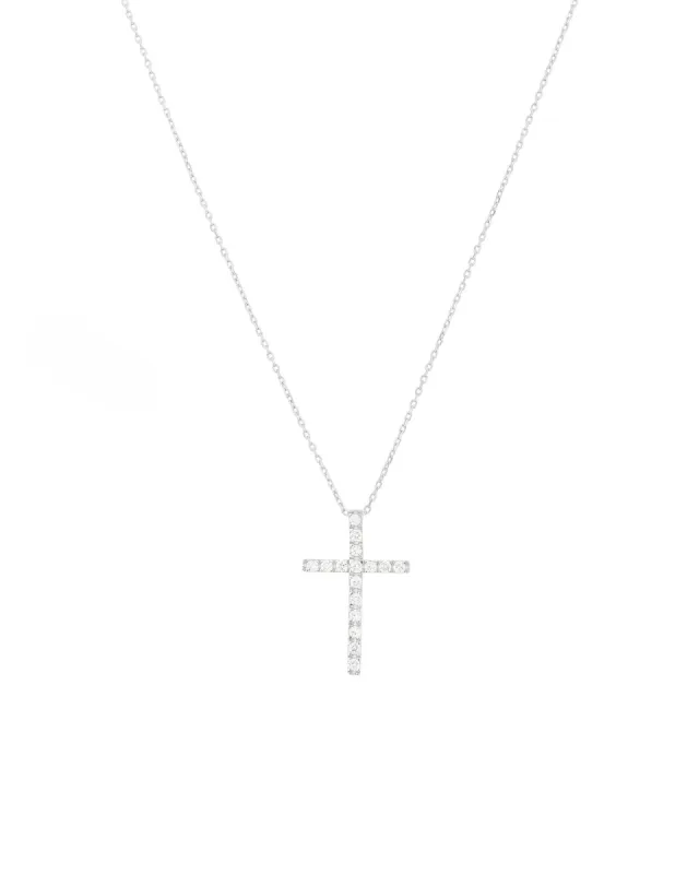 Large CZ Cross Necklace sold by Blue Ruby