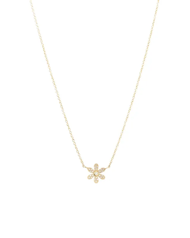 6 Petal Pavé Necklace sold by Blue Ruby