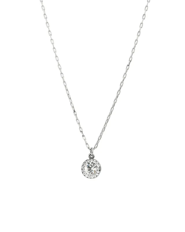 Round Pavé Halo Necklace sold by Blue Ruby