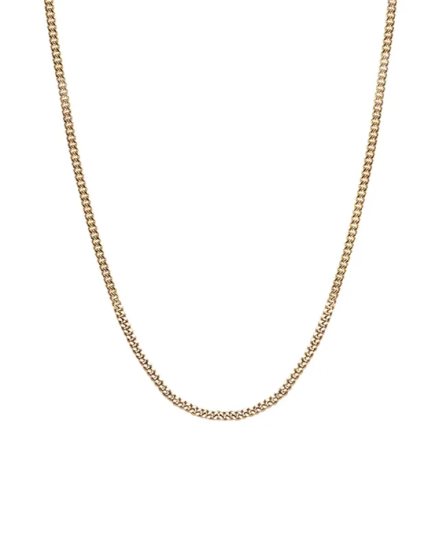 14k Gold Medium Curb Chain I 45 Gauge sold by Blue Ruby