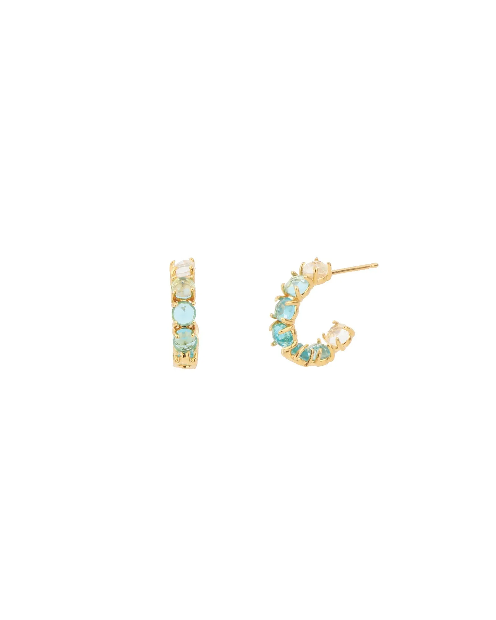 Ombre Birthstone Hoops | March sold by Blue Ruby