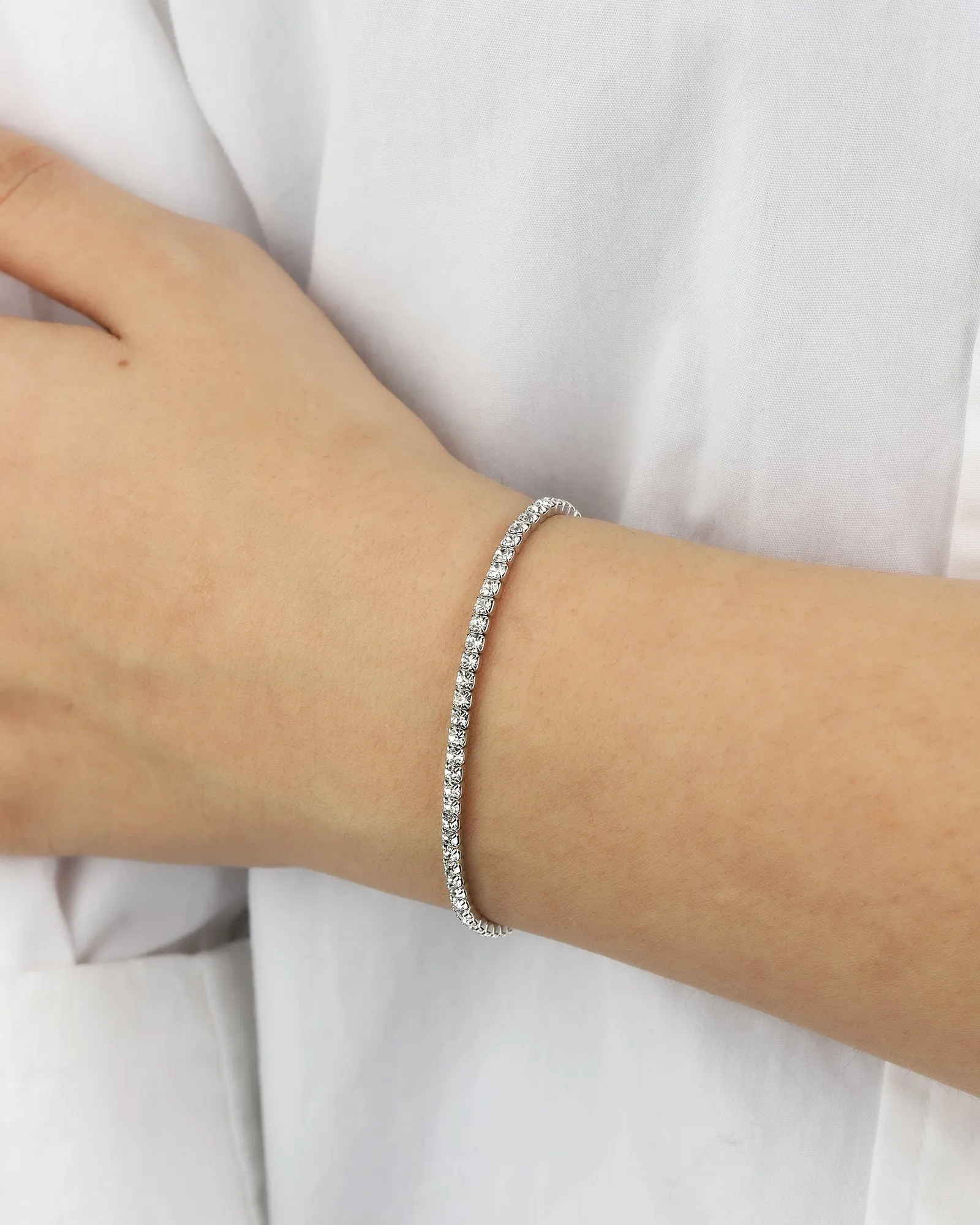 1 Row 2.5mm CZ Stretch Bracelet sold by Blue Ruby product image thumbnail 2