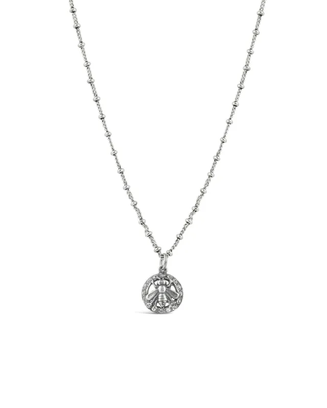 Bee CZ Disc Necklace sold by Blue Ruby