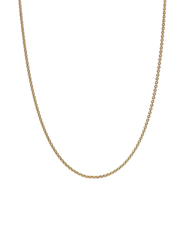 14k Gold Fine Cable Chain I 25 Gauge sold by Blue Ruby