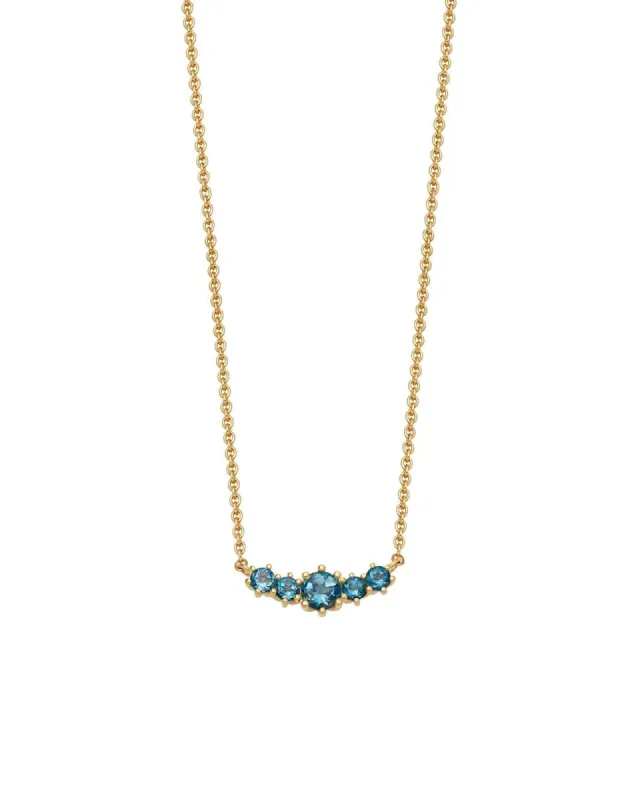 Five Graduated CZ Necklace sold by Blue Ruby