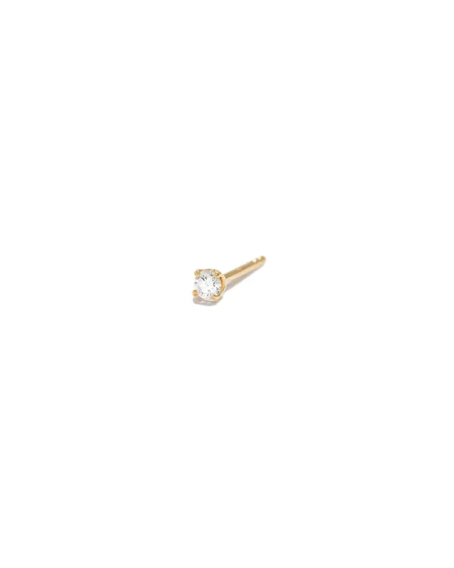 4 Prong CZ Stud | 2.5mm sold by Blue Ruby