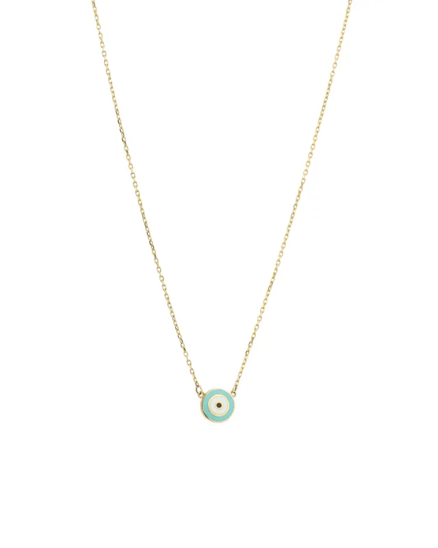 Round Evil Eye Enamel Necklace sold by Blue Ruby