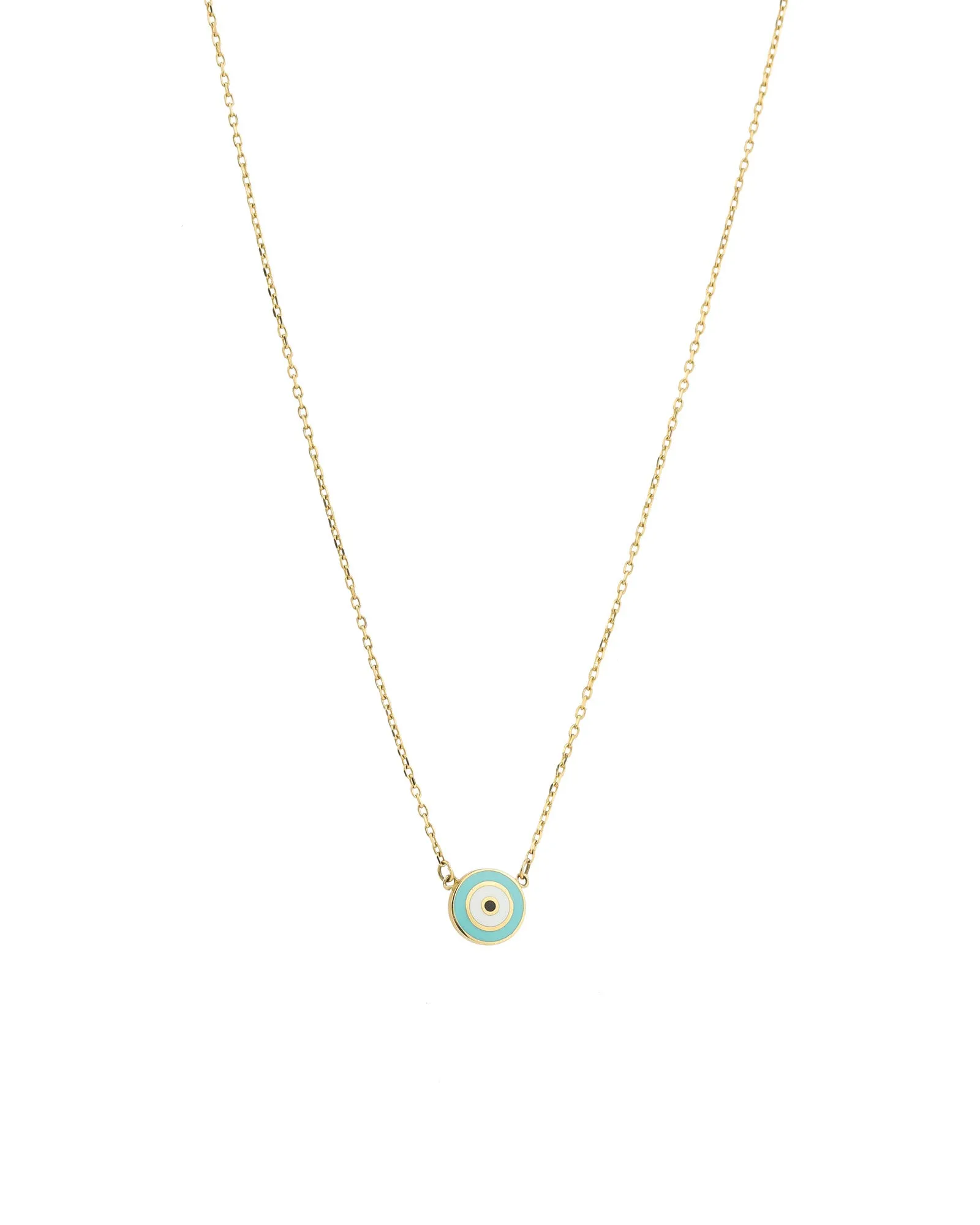 Round Evil Eye Enamel Necklace sold by Blue Ruby
