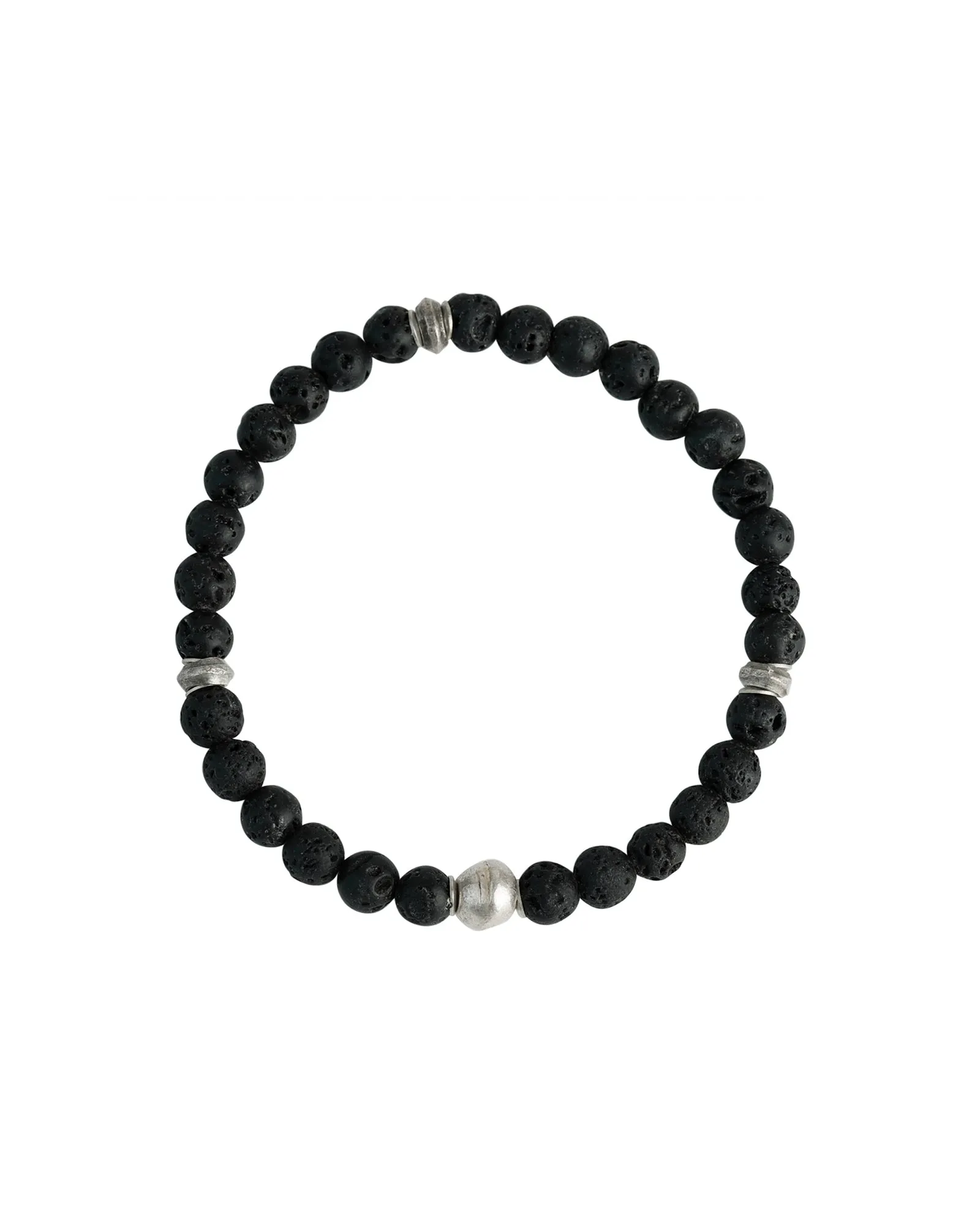 Lava Bead Disc Bracelet | 6mm sold by Blue Ruby