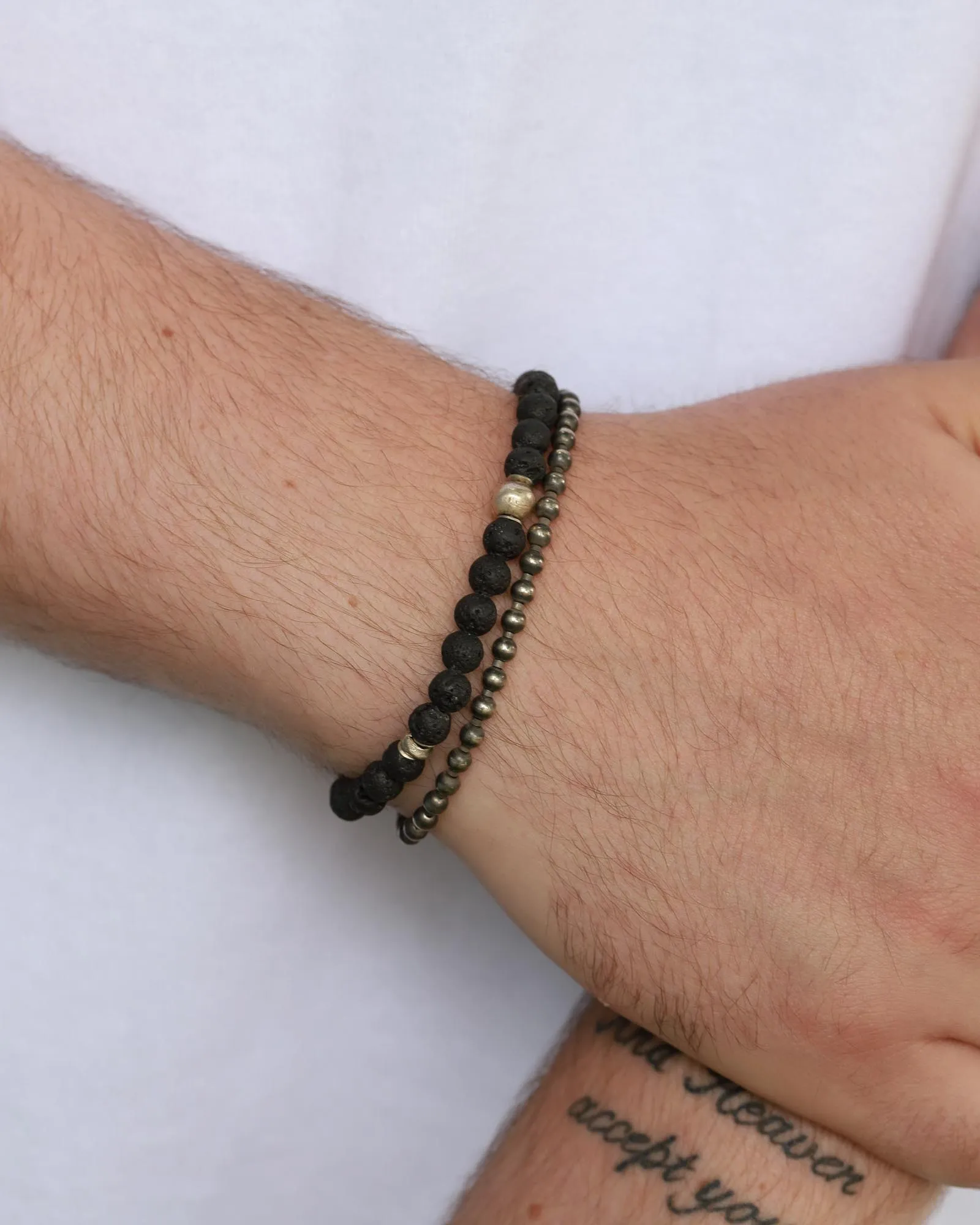 Lava Bead Disc Bracelet | 6mm sold by Blue Ruby product image thumbnail 2