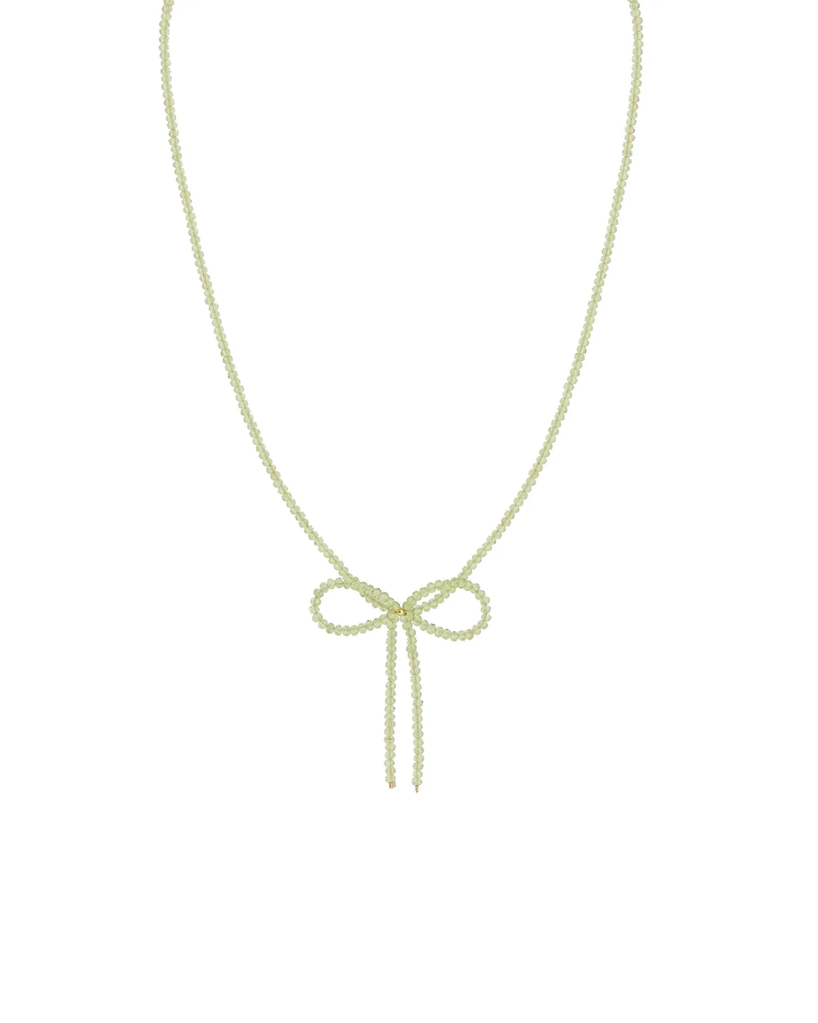 Peridot Bow Necklace sold by Blue Ruby