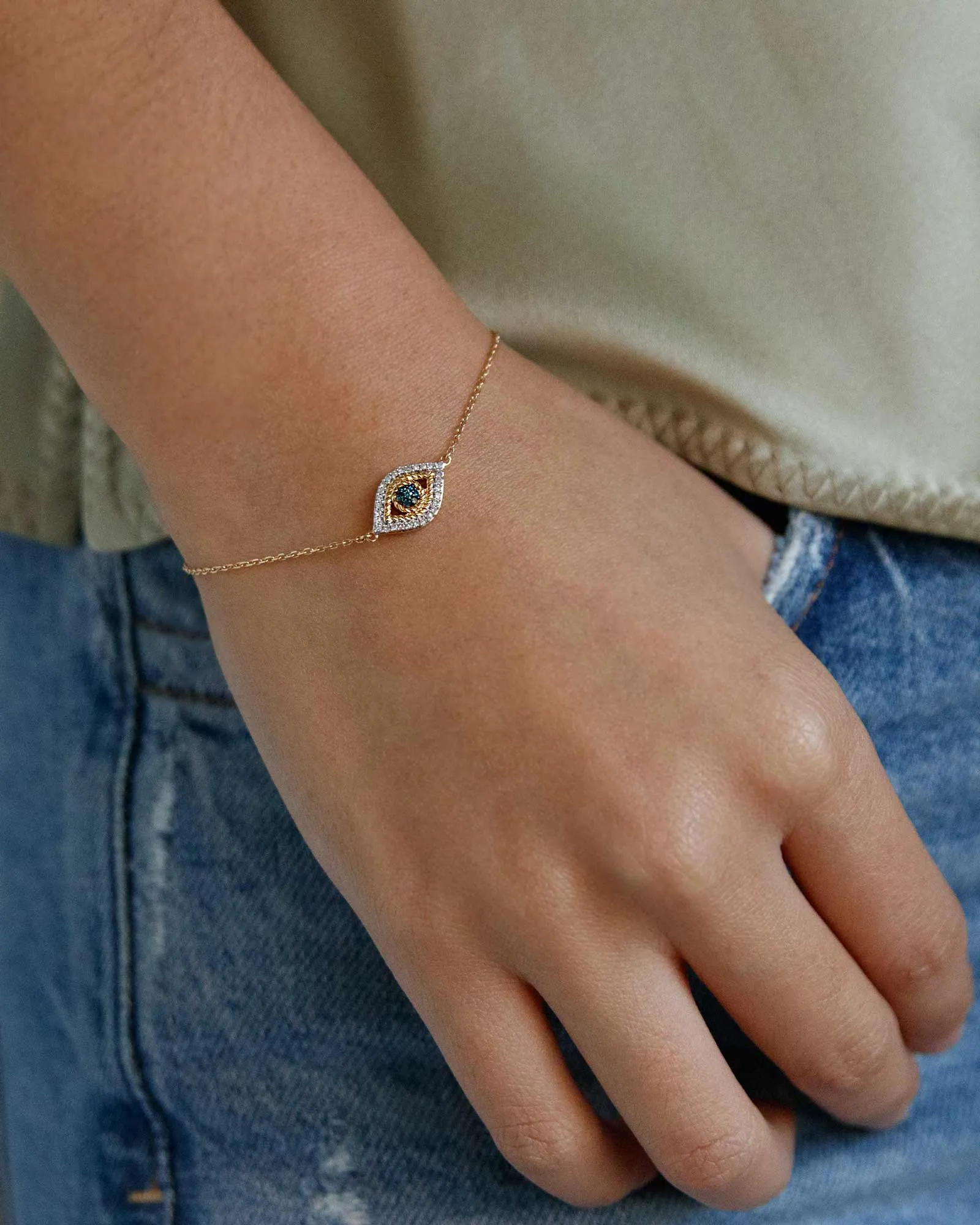 Pavé Evil Eye Bracelet sold by Blue Ruby product image thumbnail 2