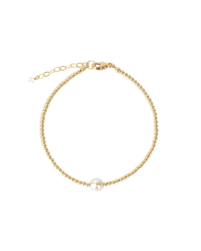 Beaded 6mm Pearl Bracelet sold by Blue Ruby