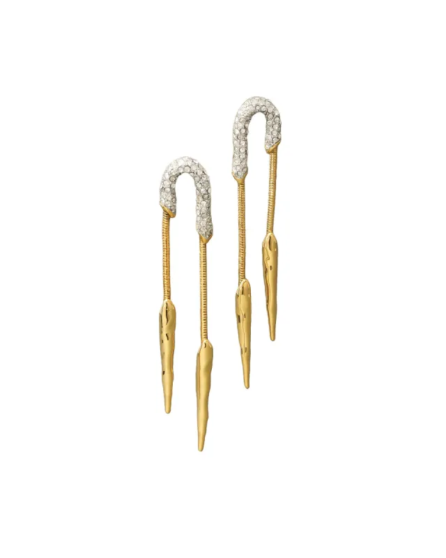 Solanales Crystal Chained Spear 
Earring made by Alexis Bittar