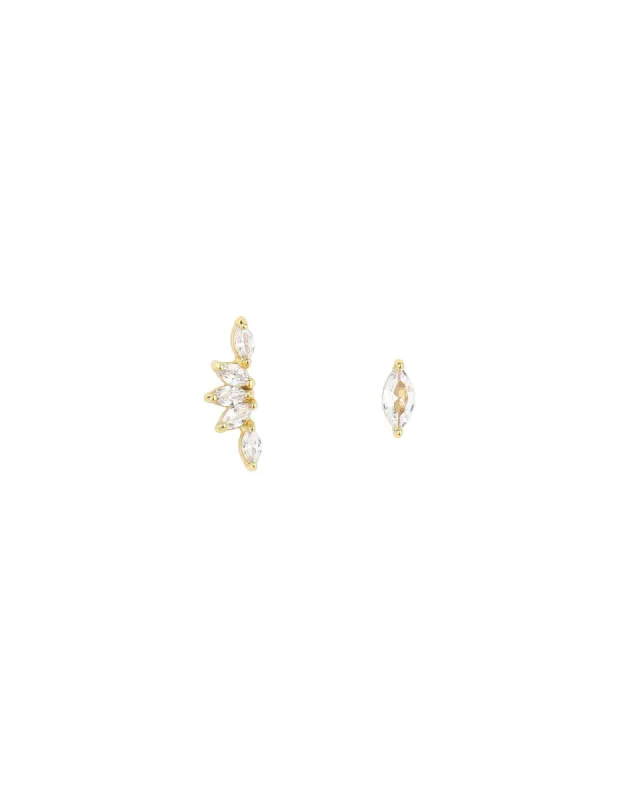 5 Marquise Ear Climber + Marquise Stud Set sold by Blue Ruby