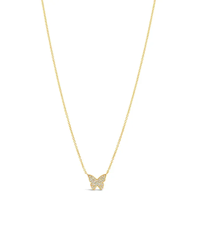 Pavé Butterfly Necklace sold by Blue Ruby