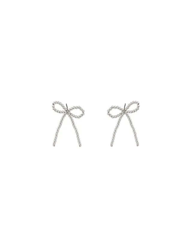 Beaded Short Bow Studs sold by Blue Ruby