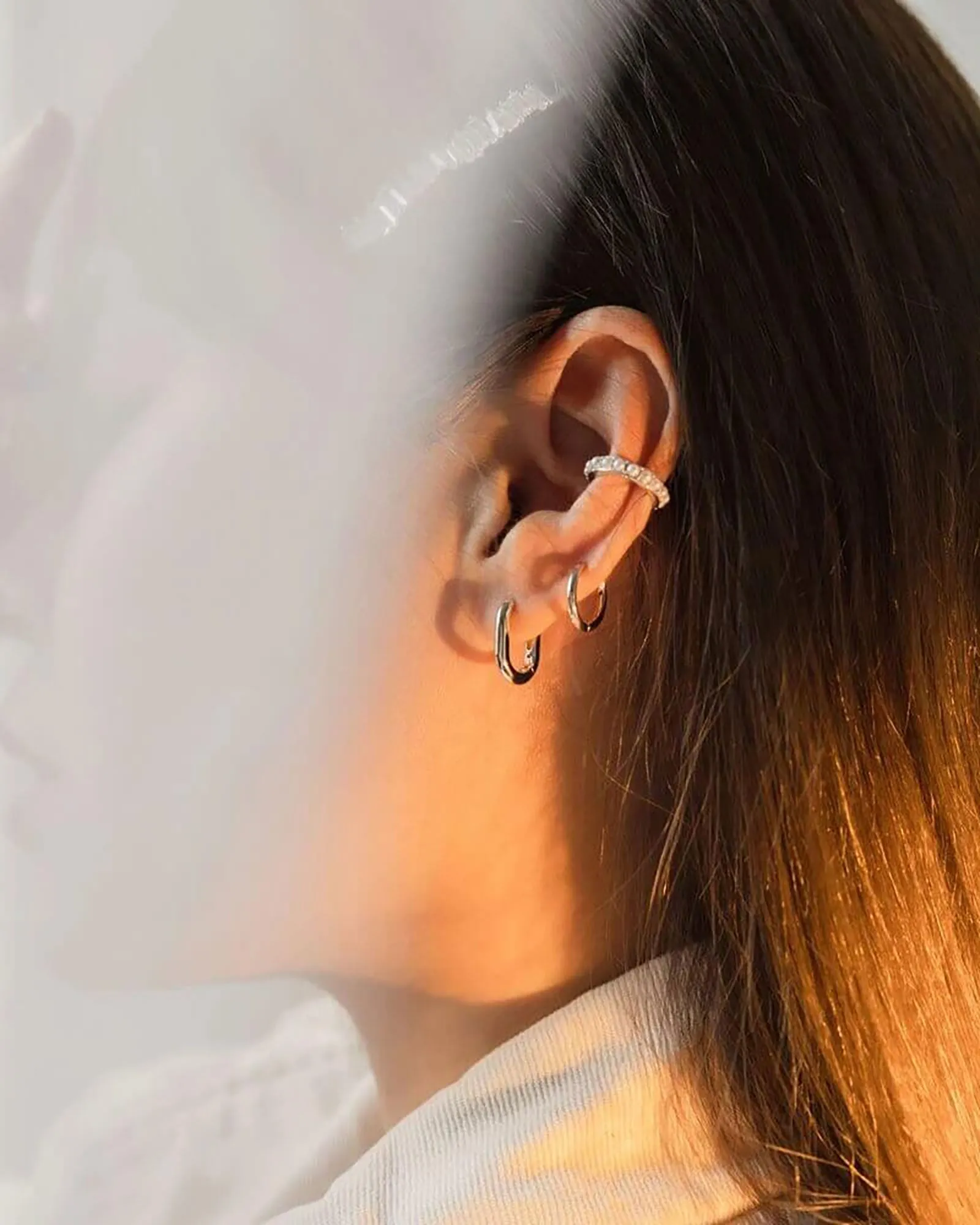 Rectangular Huggies | 14mm sold by Blue Ruby product image thumbnail 2