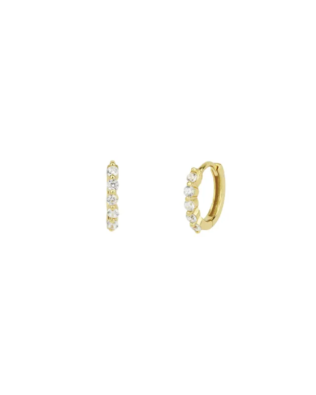 Multi CZ Huggies | 12mm sold by Blue Ruby