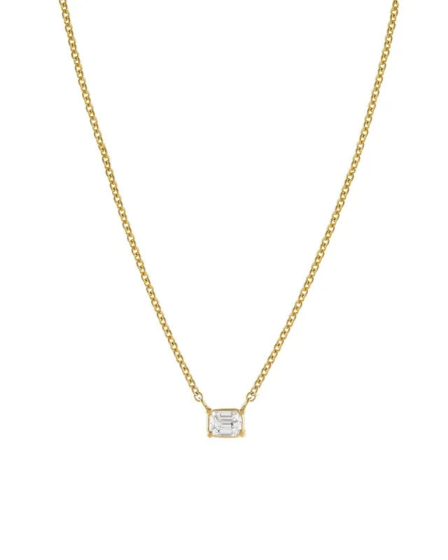 Rectangular CZ Necklace sold by Blue Ruby